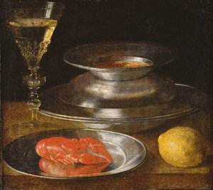 Stilleven met kreeft